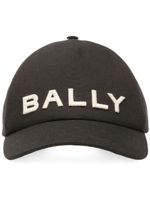 Bally casquette en coton à logo brodé - Noir - thumbnail