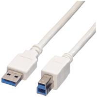 VALUE USB 3.2 Gen 1 kabel, type A-B, wit, 3 m - thumbnail