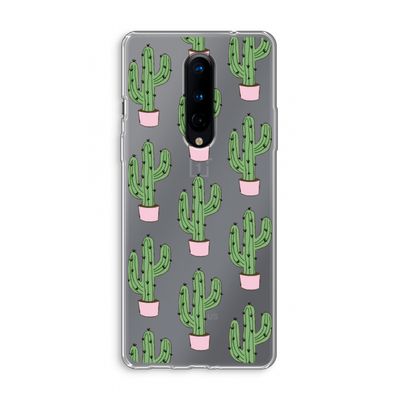 Cactus Lover: OnePlus 8 Transparant Hoesje