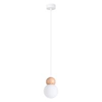 Hanglamp PEKKA 1 wit/natuurlijk hout Hanglamp PEKKA 1 wit/natuurlijk hout