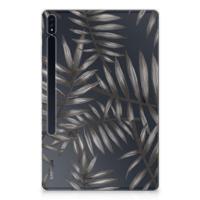 Samsung Galaxy Tab S7 Plus | S8 Plus | Siliconen hoesje | Leaves Grey