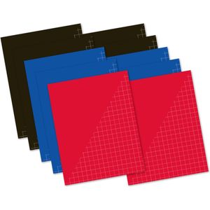 Set van 10x stuks A5 ruitjes wiskunde schriften 10 mm   -