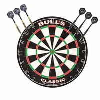 Dartbord Bulls The Classic met 2 sets dartpijlen 22 grams - thumbnail