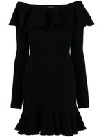 Blumarine robe courte à encolure carrée - Noir