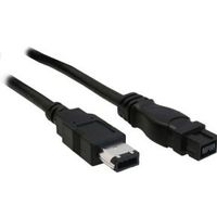 InLine 36903 firewire-kabel 3 m Zwart