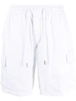 Vilebrequin short en lin à patch logo - Blanc