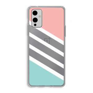 Strepen pastel: OnePlus 9 Transparant Hoesje