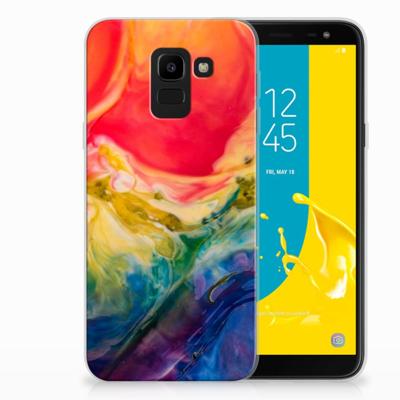Smartphone hoesje Samsung Galaxy J6 2018 Watercolor Dark Smartphone hoesje Samsung Galaxy J6 2018 Watercolor Dark