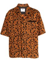 Marine Serre chemise à imprimé Oriental Towel - Orange