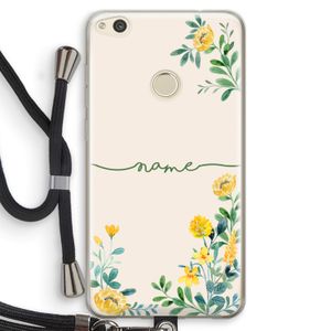 Gele bloemen: Huawei Ascend P8 Lite (2017) Transparant Hoesje met koord