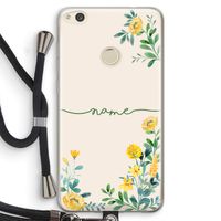 Gele bloemen: Huawei Ascend P8 Lite (2017) Transparant Hoesje met koord