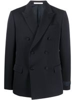 Valentino Garavani blazer en laine à boutonnière croisée - Bleu - thumbnail