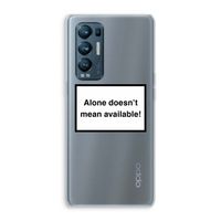 Alone: Oppo Find X3 Neo Transparant Hoesje