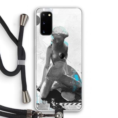 I will not feel a thing: Samsung Galaxy S20 Transparant Hoesje met koord