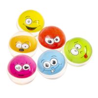 Decopatent® Uitdeelcadeaus 50 STUKS Vrolijke Smiley Stuiterballen Ø3.2