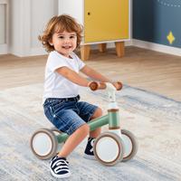 Babyloopfiets Peuterloopfiets met in Hoogte Verstelbaar Stuur en Stoel Duwspeelgoed voor Baby's 4-Wiel Loopfiets voor Kinderen van 1-3 Jaar
