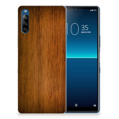 Sony Xperia L4 | Bumper Hoesje | Donker Hout