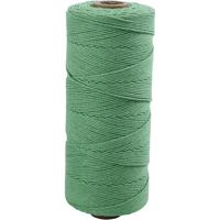 Creativ Company Macramé koord, l: 315 m, dikte 1 mm, dunne kwaliteit 12/12, lichtgroen, 220 gr/ 1 bol