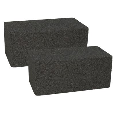 Schoonmaak steen voor barbecue - 5x - Schuursteen - BBQ reinigingsblok - 20 x 10 x 9 cm - Grijs