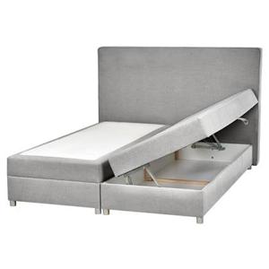 Beliani-MINISTER-Boxspringbed-Lichtgrijs -160 x 200 cm-Polyester