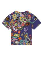 Dolce & Gabbana Kids t-shirt en coton à logo imprimé - Violet