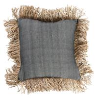 De Cotton Bonita Kussenhoes - Zwart Naturel - 40x40 - thumbnail