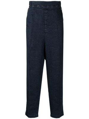 RITO STRUCTURE jean crop en lin - Bleu