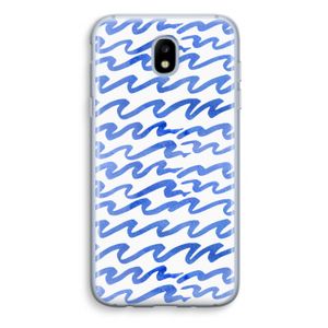 Blauwe golven: Samsung Galaxy J5 (2017) Transparant Hoesje