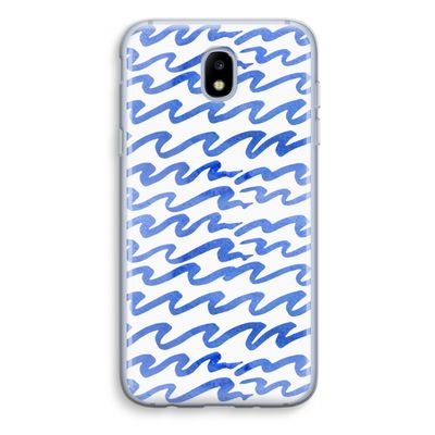 Blauwe golven: Samsung Galaxy J5 (2017) Transparant Hoesje