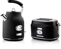 Westinghouse Retro waterkoker + broodrooster 2 sleuven - zwart