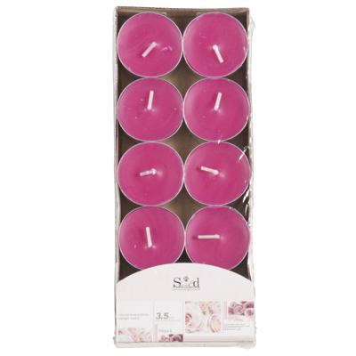 Arti Casa Geurtheelichtjes - 10x stuks - roos - roze - was/paraffine - 3,5 uur