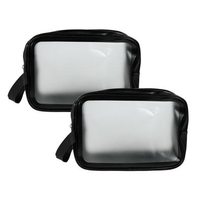 Benson Care Toilettas - 2x - ophang lus - transparant - 25 x 9 x 17 cm - kind/volwassenen