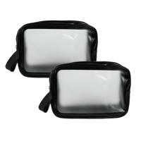 Benson Care Toilettas - 2x - ophang lus - transparant - 25 x 9 x 17 cm - kind/volwassenen