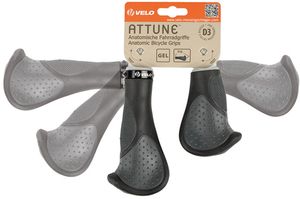 Velo Handvatset comfort 3d--gel 135/92mm zwart/grijs