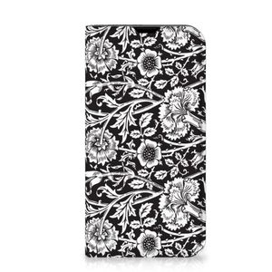 iPhone 13 Mini Smart Cover Black Flowers