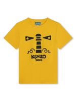 Kenzo Kids t-shirt en coton à logo imprimé - Jaune - thumbnail