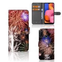 Samsung Galaxy A20s | Wallet Case | met Pasjes | Vuurwerk