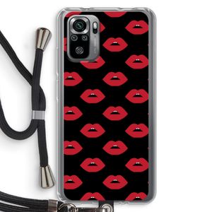 Lips: Xiaomi Redmi Note 10S Transparant Hoesje met koord