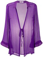 Amir Slama blouse en soie à effet froissé - Violet - thumbnail