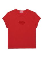 Diesel Kids T-shirt met geborduurd logo - Rood - thumbnail