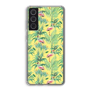 Flamingo party: Samsung Galaxy S21 FE Transparant Hoesje
