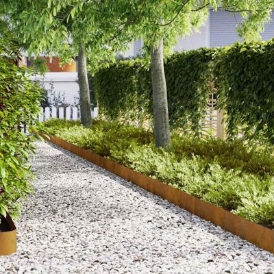 Gazonranden 30 pcs Bruin 100 x 0.5 x 20 cm Cortenstaal
