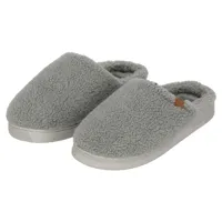 Warme teddy heren slippers - Heren pantoffels met stevige zool - Wollen slippers