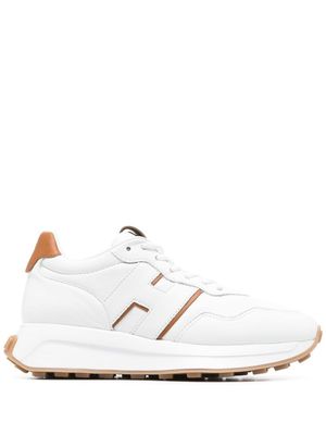 Hogan baskets à patch logo - Blanc