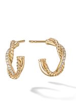 David Yurman boucles d'oreilles Petite Infinity en or 18ct serties de diamants