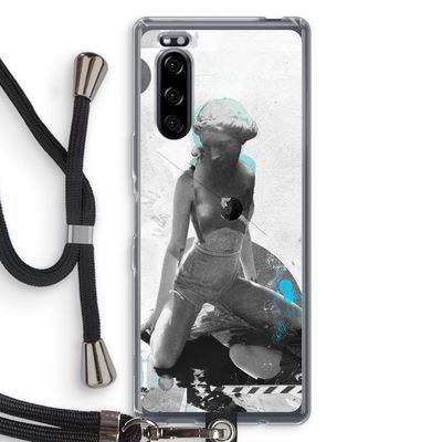 I will not feel a thing: Sony Xperia 5 Transparant Hoesje met koord