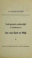 Gods genade verheerlijkt in de bekering van Jan van Esch te Wijk - M. van Esch- de Ruiter - ebook