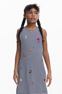 Cut-out jurk met borduursels - BLUE - 9/10