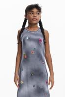 Cut-out jurk met borduursels - BLUE - 9/10