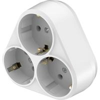 Stopcontact Splitter - Verdeelstekker - Brinton - 3 Stopcontacten - Randaarde - Wit
